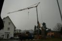 Der Kran in voller Montur