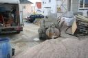 die estrichmaschine wurde in Stellung gebracht